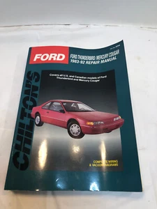 Vintage Chiltons Auto Ford 8268 Thunderbird Cougar 1983-96 Repair Manual Book - Imagen 1 de 8
