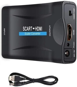 1080P HD SCART PERITEL VERS HDMI Convertisseur TV Vidéo Audio Adaptateur - Imagen 1 de 3