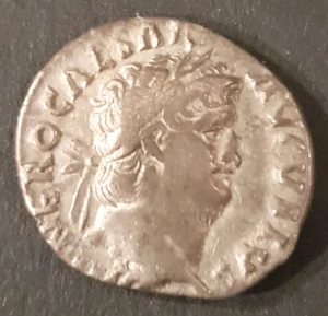 ROMAN IMPERIAL: Nero, Denarius, SALVS, Rome, 66-67 AD - Picture 1 of 2