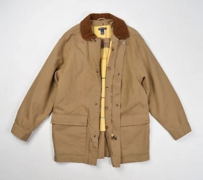 Abrigo para hombre Gant EE. UU. Vintage encerado forro cálido cuello pana camel talla M Foto 1 de 4