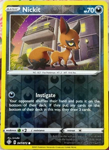 Nickit Reverse Holo - 047/072 - Shining Fates Pokemon 2021 - Picture 1 of 3