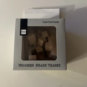 Wooden Brain Tester Von Hema Holz Spielzeug Würfel Rätsel IQ-Test Denkspiel - Bild 1 von 3