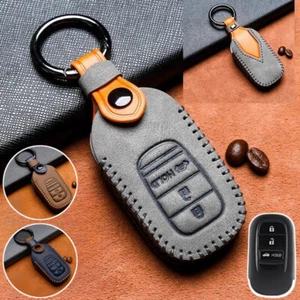 Genuine Leather Car Key Fob Case Cover Holder For Honda Accord Civic Vezel 2022+ - Bild 1 von 9