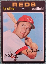 Ty Cline Cincinnati Reds 1971 Topps Baseball Card #319 Ex