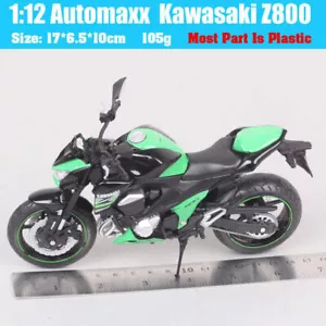 1/12 Kawasaki Z 800 Motorcycle Race Model Bike Diecast Toy Automaxx Green Model - Picture 1 of 12