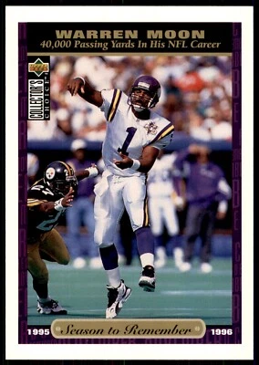 1996 Collector's Choice Season to Remember Blow-ups Warren Moon Minnesota - Image 1 of 2