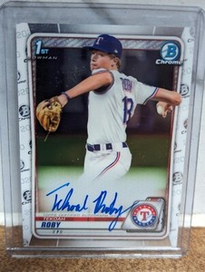 TEKOAH ROBY 2020 Bowman Draft Chrome 1st Bowman Auto Cardinals Rangers CDA-TR