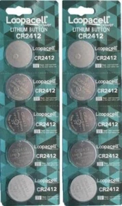 Loopacell CR2412 CR 2412 Lithium 3V 10 Batteries - Picture 1 of 1