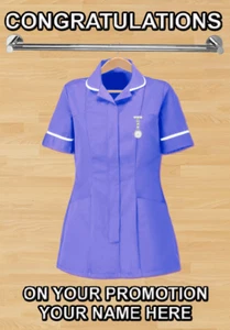 Congratulations On Promotion Purple Nurse A5 Personalised Greeting Card PIDDP7 - Picture 1 of 1