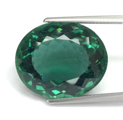 30.35Ct Green Tourmaline Hydrothermal Quartz | Synthetic | 19.30X22.70mm - Image 1 of 3