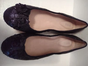 Bloch Navy Ballet Bow Flats Women's Size EU38.5  US 8.5 - Picture 1 of 4