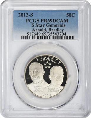 2013-S 5-Star General Commemorative Half PR69DC PCGS Proof 69 DC FS - Image 1 of 2