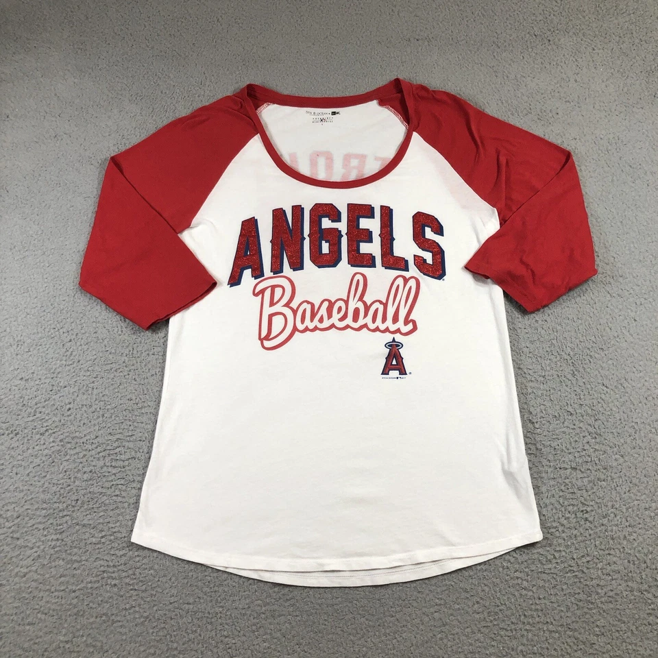 Camiseta 5th & Ocean para mujer L LA Angels béisbol Mike Trout 27 roja blanca  Foto 1 de 4