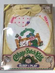 Original Cabbage Patch Kids Sleep N Play Pajama w Bibbs 1983 Glenco New in Box L - Picture 1 of 8