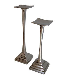 Kerzenständer Kerzenhalter Kerzenleuchter silber 2er Set elegant - Bild 1 von 8