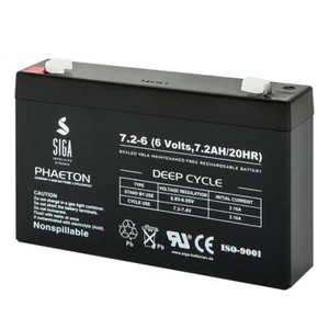 Akku 6V 7,2Ah Blei Gel Batterie USV Accu Battery statt LC-R067R2P NP7-6 7Ah 8Ah - Bild 1 von 6