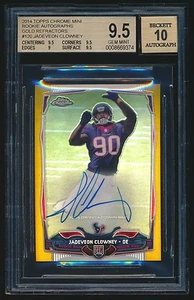 2014 Topps Chrome Mini Gold rifrattore autografo Jadeveon Clowney rc BGS 9,5/10 - Foto 1 di 2