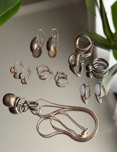 Konvolut Schrott Sterling Silber Schmuck 44 Gramm - Bild 1 von 12