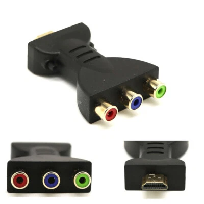 HDMI Male to 3 RCA Video Audio AV Adapter Component Converter for HDTV DVD Plug - Image 1 of 4