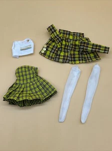 Rainbow High Sheryl Meyer Doll Outfit Yellow Black Plaid Jacket Pleated Skirt - Picture 1 of 9