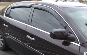AVS Smoke Rain Guards Vent Visors 3M Tape-On for 2006-2011 Buick Lucerne Sedan - Picture 1 of 3
