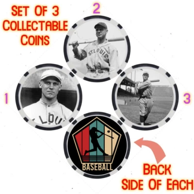 GEORGE SISLER - LEGENDARIO JUGADOR DE BÉISBOL - JUEGO DE MONEDAS COLECCIONABLES Foto 1 de 2