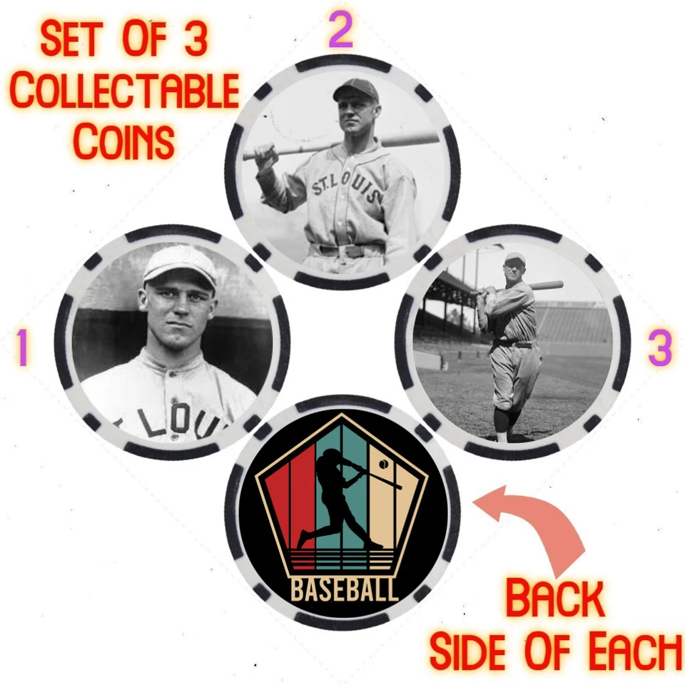 GEORGE SISLER - LEGENDARIO JUGADOR DE BÉISBOL - JUEGO DE MONEDAS COLECCIONABLES Foto 1 de 2