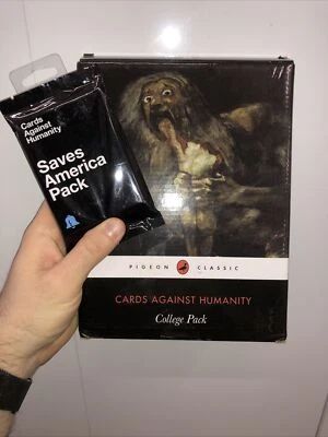 Cards Against Humanity COLLEGE Expansion + Poster and “Saves America” Pack NEW - Image 1 of 2