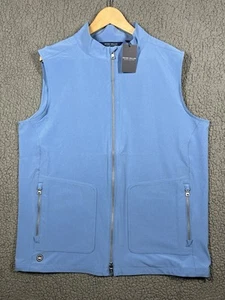 Peter Millar Crown Crafted Contour Vest Blue MF24XZ07 Wind & Water Resist Sz XL - Picture 1 of 13