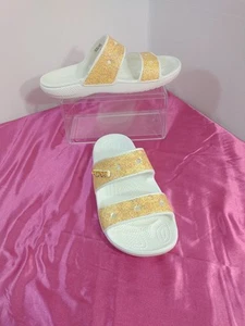 Crocs Classic Glitter Unisex Slip On Sandals Orange Sorbet Men’s 7/Women’s 9 - Picture 1 of 11