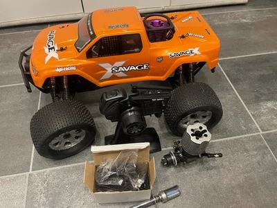 hpi savage x 4.6 SS nitro rc car in mint condition RTR - Image 1 of 4