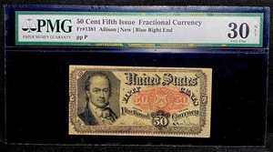 1875 FR# 1381 Fractional Currency 50 Cents 5th Fifth Issue Civil War, PMG VF30 - Picture 1 of 5