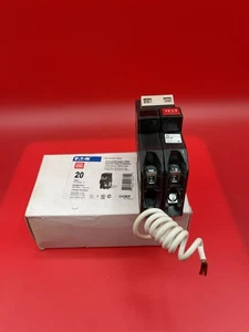 Eaton Cutler-Hammer CH CH220GF 2 Pole 20 Amp Circuit Breaker Ground Fault GFI - Picture 1 of 12