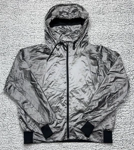 Zyia Active Women Silver Athletic Windbreaker Lightweight Jacket Medium - Picture 1 of 10