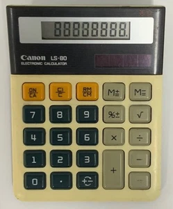 Canon LS-80 solarbetriebener elektronischer Taschenrechner getestet und funktionsfähig - Bild 1 von 3