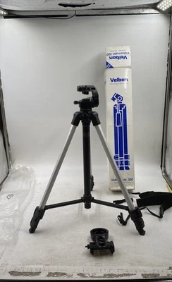 Trípode ajustable ligero para cámara de video Velbon Videomate 300 negro plateado Foto 1 de 4