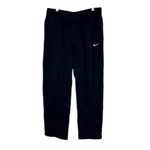 Nike Herren schwarz weiß bestickt Swoosh Logo gerades Bein Lounge Sweats Medium - Bild 1 von 4