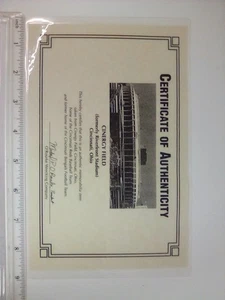 Certificado 2002. If Authenticity Cinergy Field (Estadio frente al río) Rojos, Bengals - Imagen 1 de 3