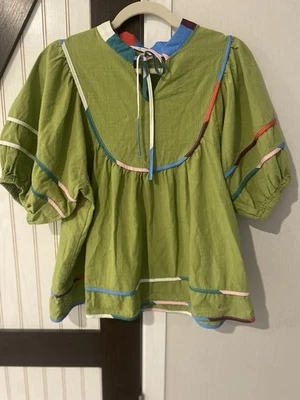 Blusa Babydoll The Driven Verde Arte para Usar XL Cicy Bell Foto 1 de 4