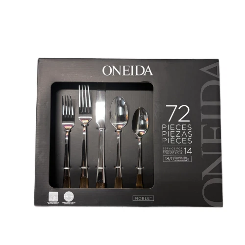 Oneida Noble 72 Piece Premium Stainless Steel Service for 14 w/ Serving