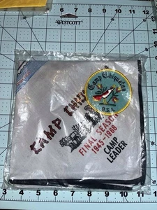 LANCASTER COUNTY COUNCIL CAMP CHIQUETAN NECKERCHIEF LAST SEASON CAMP LEADER 1968 - Picture 1 of 1