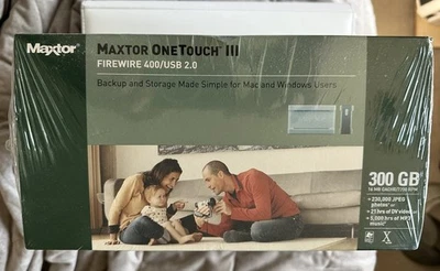 Maxtor Seagate OneTouch III - 300GB External USB 2.0/Firewire 400 Hard Drive NEW - Image 1 of 4
