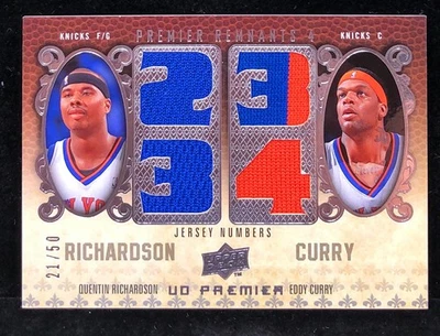 2008-09 UD PREMIER REMNANTS 4 Quentin Richardson/Eddie Curry Quad Jersey #/50 SP Foto 1 de 2