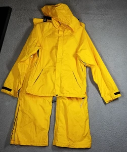 Vintage REI Rain Suit Mens X Small Yellow Gore-Tex Jacket Pants Made USA 90s - Picture 1 of 21