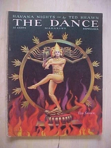 Vintage September 1928 The Dance Magazine Ted  Shawn Art Deco Front Cover - Picture 1 of 1