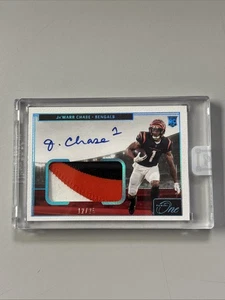 2021 Panini One Ja’Marr Chase 3 Color Rookie Patch Auto /25  - Bild 1 von 2