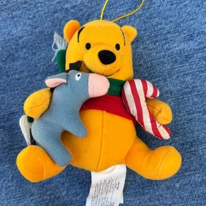 Vintage Disney Winnie Puuh Plüsch Ornament 2000 Eeyore Zuckerstange 4,5 Zoll groß - Bild 1 von 3
