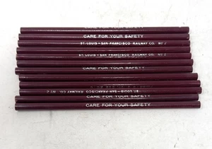 St Louis San Francisco Railway Co Vintage ungespitzt Nr. 2 Bleistift Menge 12 - Bild 1 von 2