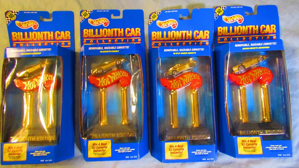 Vintage1990 Hot Wheels Billionth Car Collection Goldcustom Corvette Convrtble