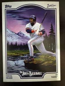 2025 Topps x Bob Ross La alegría del béisbol Cecil Fielder Detroit Tigers #57 - Imagen 1 de 2